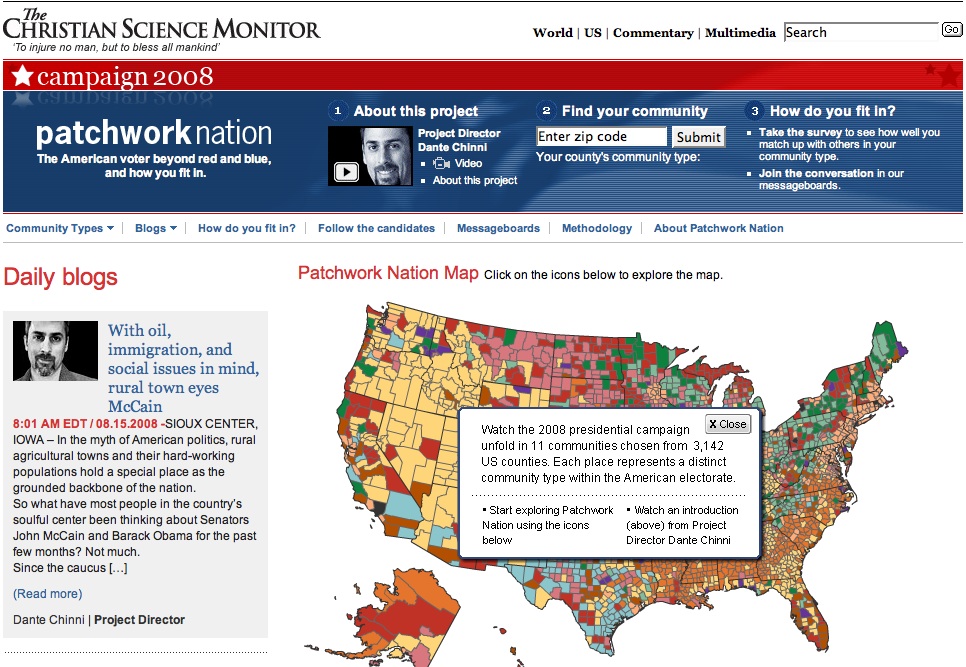 Christian Science Monitor - Patchwork Nation section