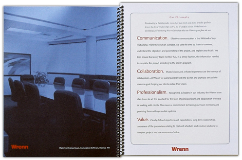 Wrenn Associates - company brochure design by Al Belote